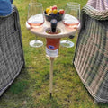 Foldable Picnic Table with Wine Rack