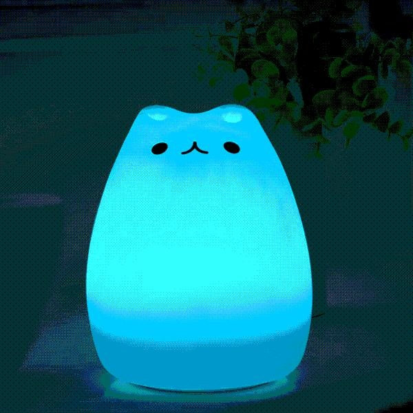 Farbwechselnde Katzen-Nachtlampe | Brehn