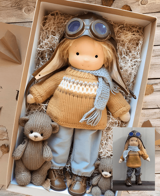 Handcrafted Waldorf Cuddle Doll - Poppi