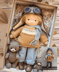 Handcrafted Waldorf Cuddle Doll - Poppi