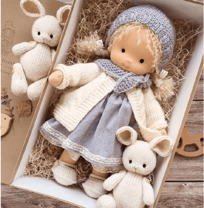 Handcrafted Waldorf Cuddle Doll - Poppi