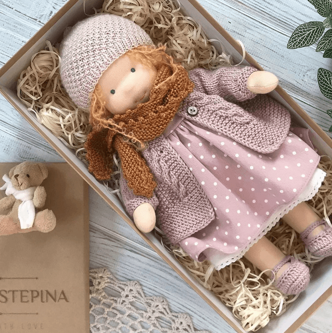 Handcrafted Waldorf Cuddle Doll - Poppi