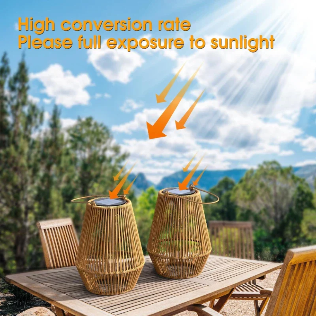 Handwoven Waterproof Solar Garden Lamp - SunWeave