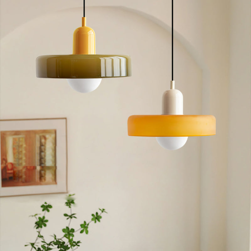 Hanging Lamp of Coloured Glass - BauLume