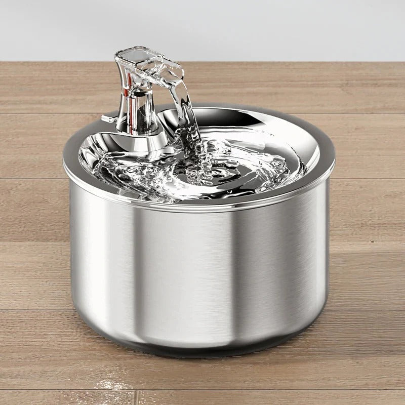 PurrFlow Smart Cat Fountain Stainless Steel with Filter & Auto-Sensor