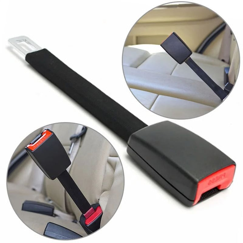 Universal Car Seat Belt Extension Strap with Secure Buckle Fit for Added Comfort and Reach