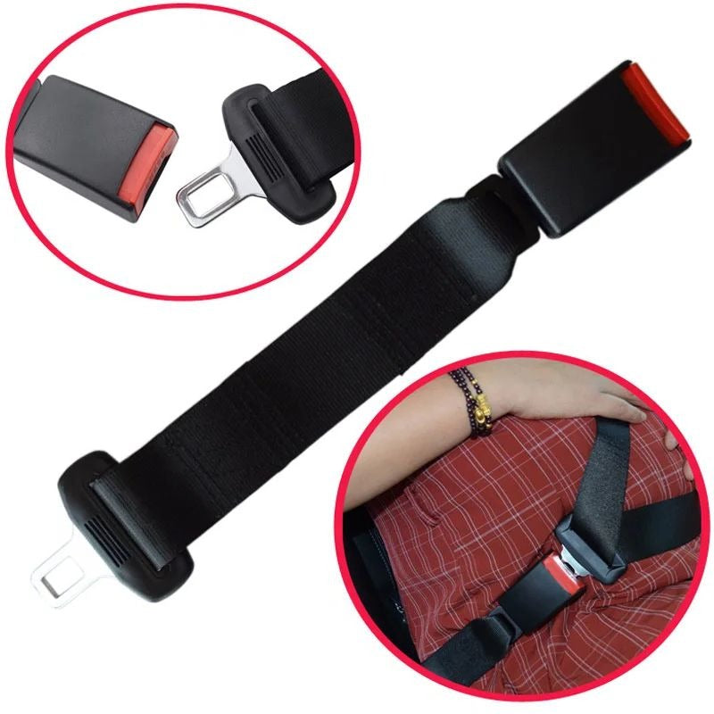 Universal Car Seat Belt Extension Strap with Secure Buckle Fit for Added Comfort and Reach