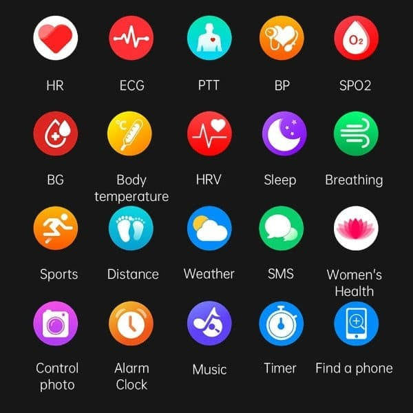 Glucose Wellness Tracker Watch with AMOLED Display and Activity Tracking