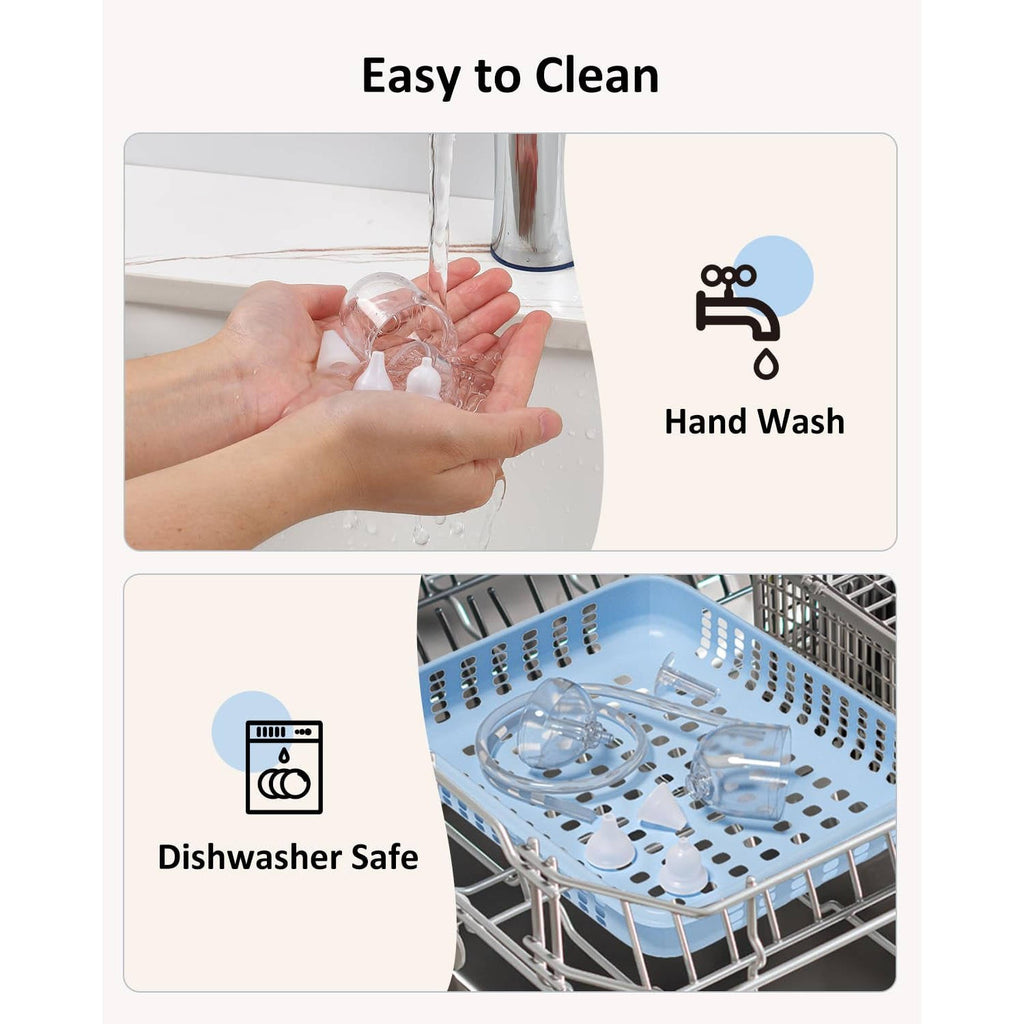 Electric Baby Nasal Aspirator Hospital Grade, Nose Sucker with 9 Suction Levels Night Light Silicone Tips