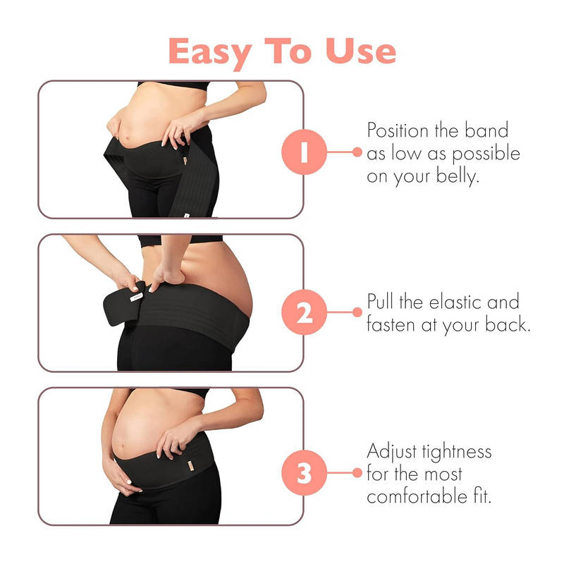 Maternity Belt Back Support Adjustable, Pregnancy Belly Band for Pelvic Waist Lower Back Pain Relief Fits Up to 46 Inches
