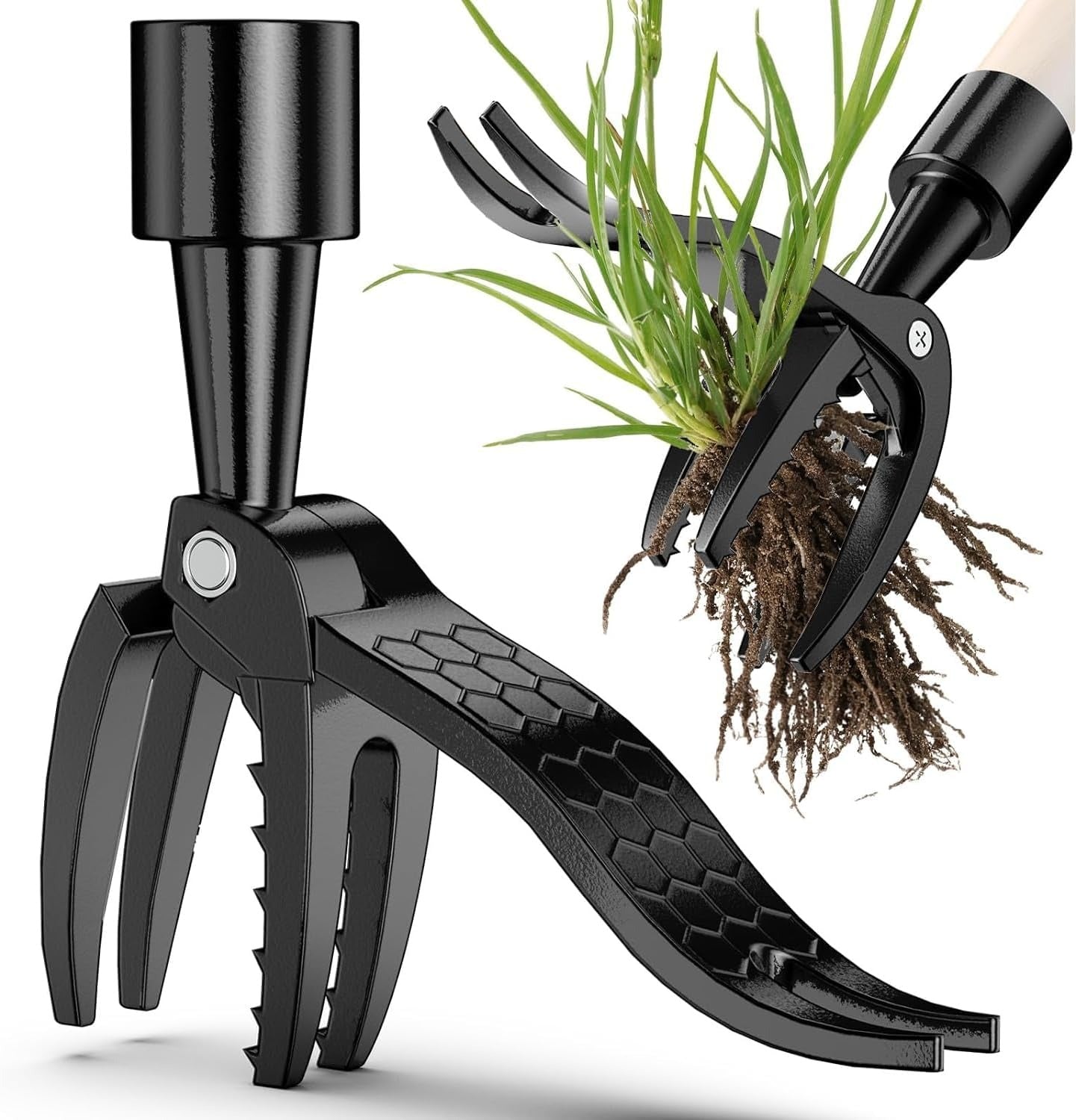 Stand Up Weed Puller Tool Claw, Garden Root Remover Easy Outdoor Weeding Tool