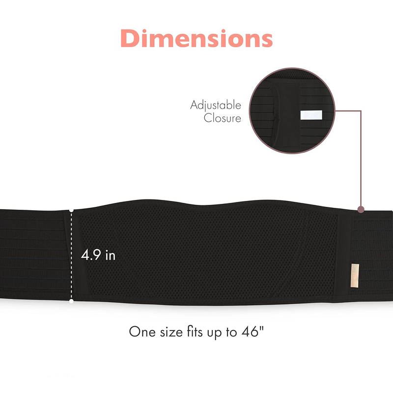 Maternity Belt Back Support Adjustable, Pregnancy Belly Band for Pelvic Waist Lower Back Pain Relief Fits Up to 46 Inches