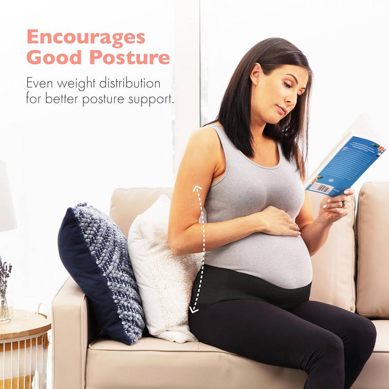Maternity Belt Back Support Adjustable, Pregnancy Belly Band for Pelvic Waist Lower Back Pain Relief Fits Up to 46 Inches