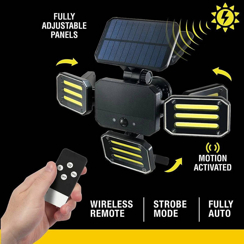 Motion Sensor Floodlight Outdoor LED, Remote Control Waterproof Security Light for Home