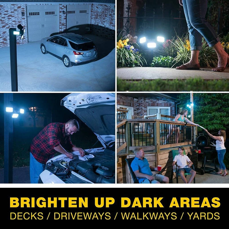 Motion Sensor Floodlight Outdoor LED, Remote Control Waterproof Security Light for Home