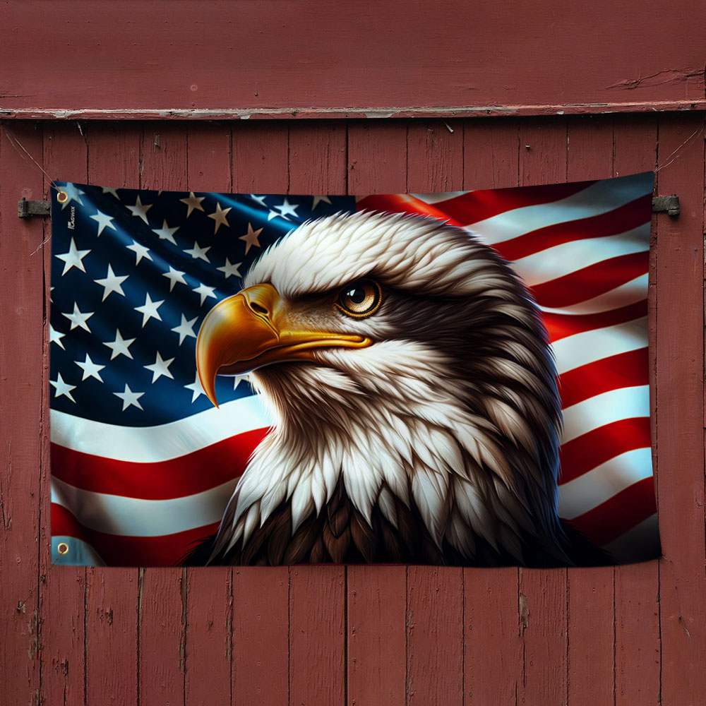 Flagwix American Flag, America Patriotic Eagle American Grommet Flag 3-Day Shipping