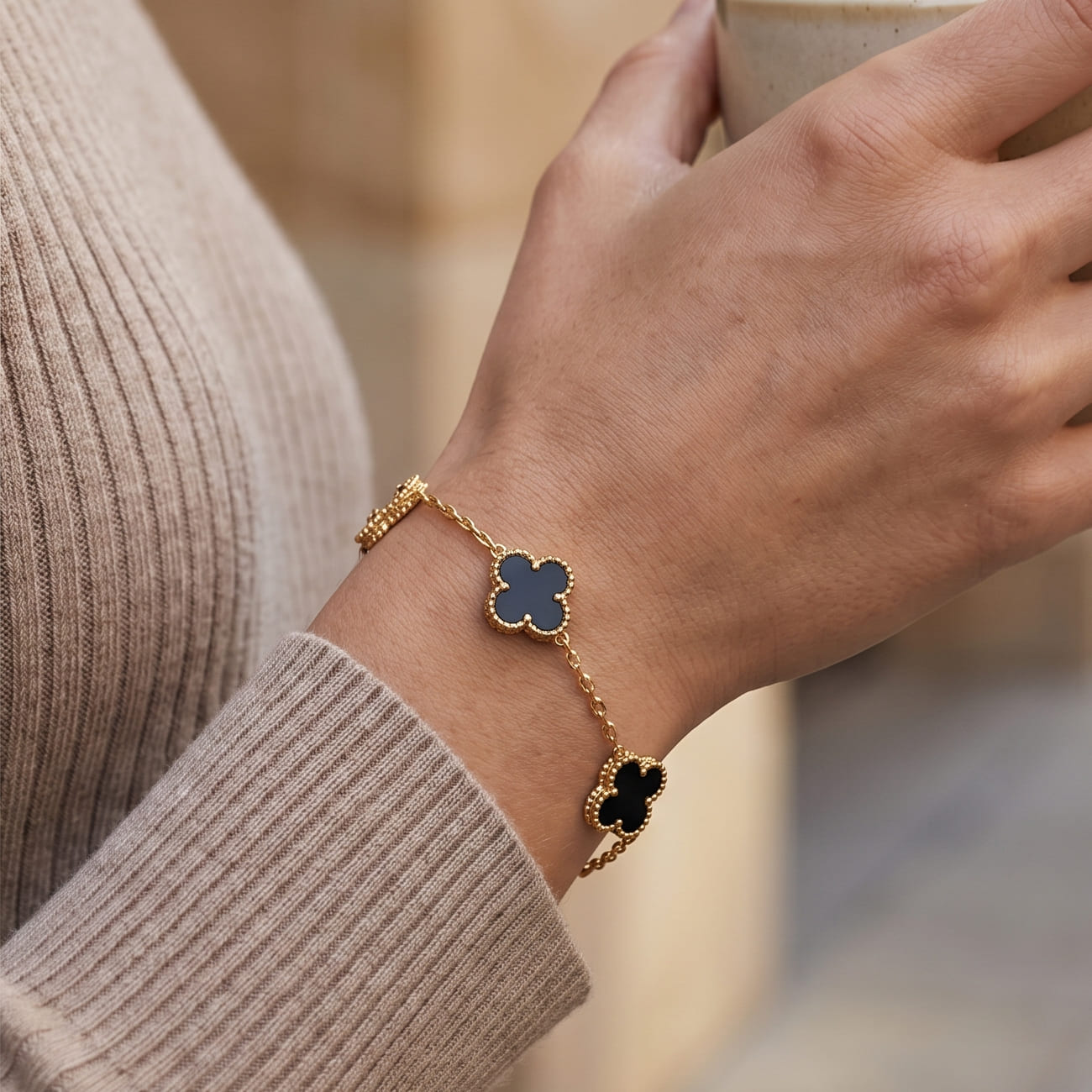 Lucky Clover Five-Leaf Bracelet | Elegant Good Luck Charm Jewellery
