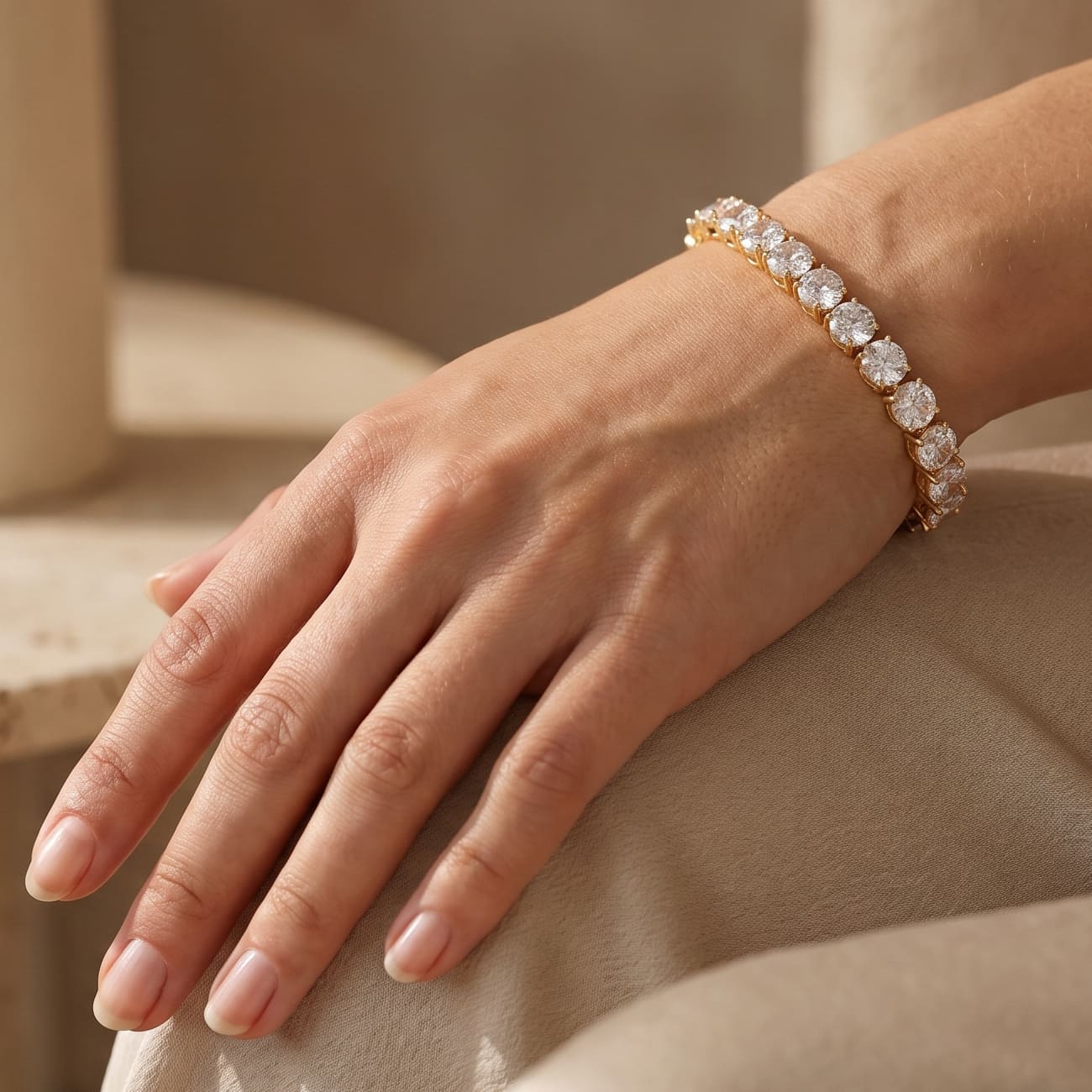 Crystal Heart Tennis Bracelet | Sparkling Accessory