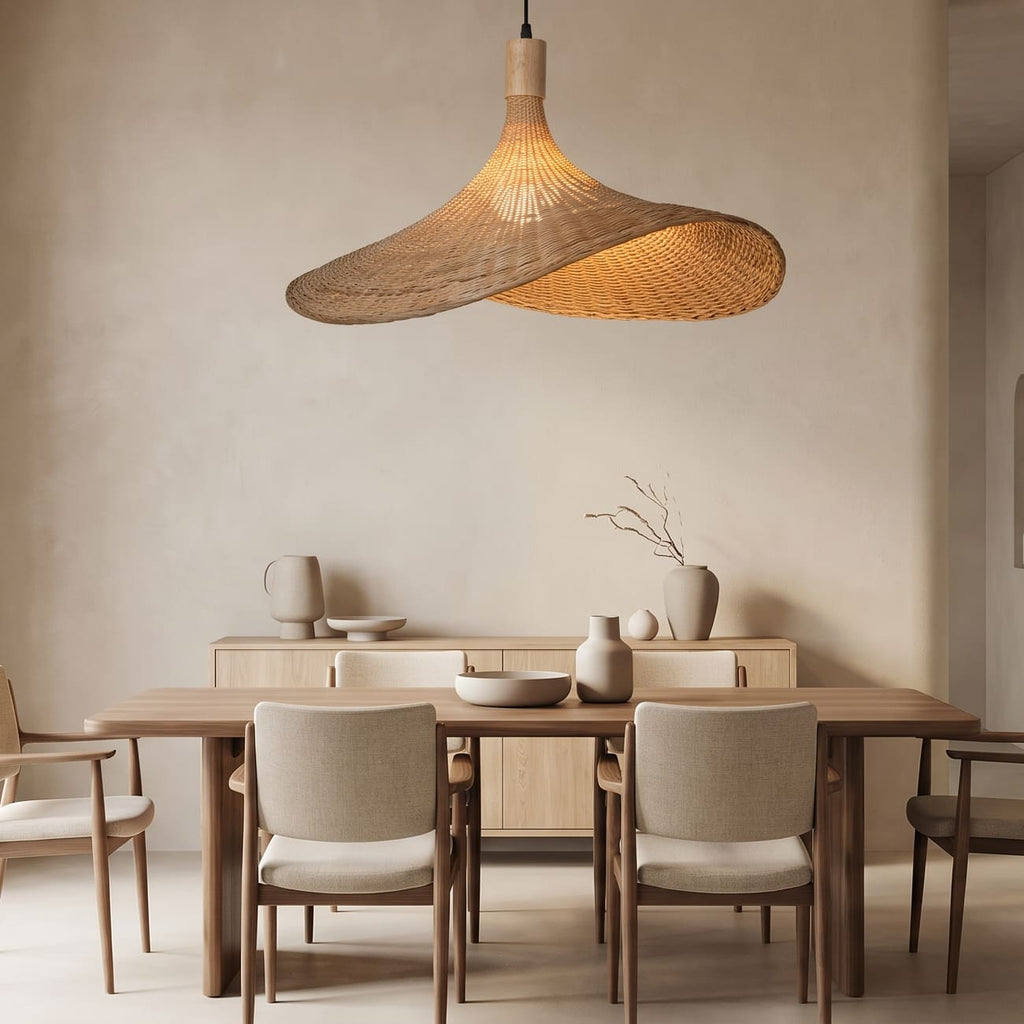 Rattan Pendant Lamp - RusticWeave