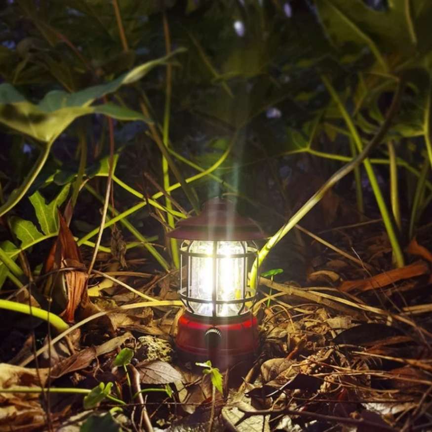 LightMate Rechargeable Camping Lantern – Vintage-Style LED with Dimmable Light