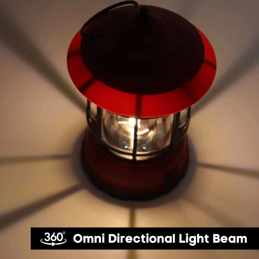 LightMate Rechargeable Camping Lantern – Vintage-Style LED with Dimmable Light