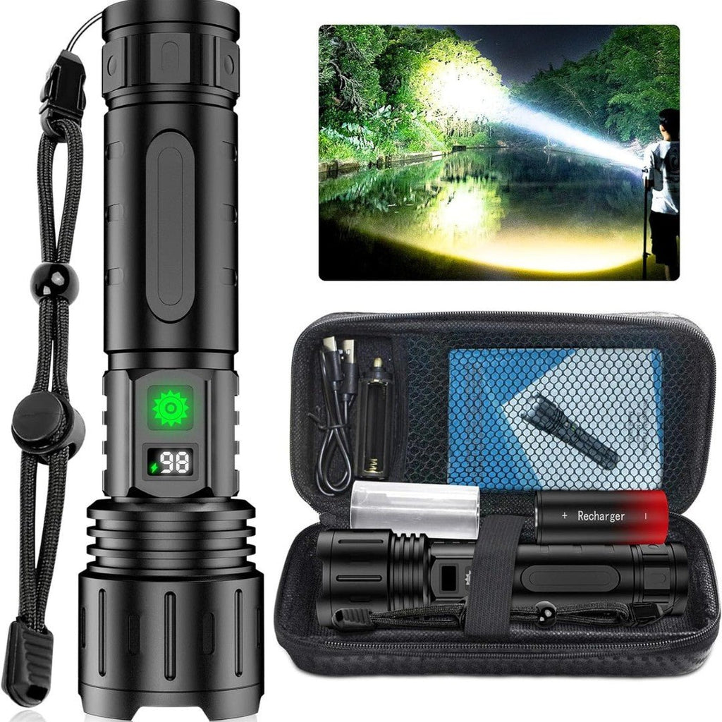 LumaBeam – 100,000 Lumen Rechargeable LED Flashlight with Power Bank