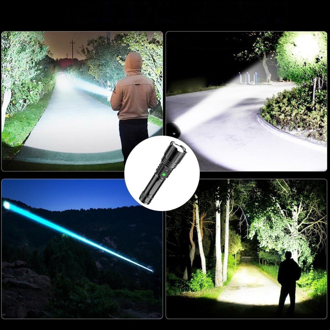 LumaBeam – 100,000 Lumen Rechargeable LED Flashlight with Power Bank