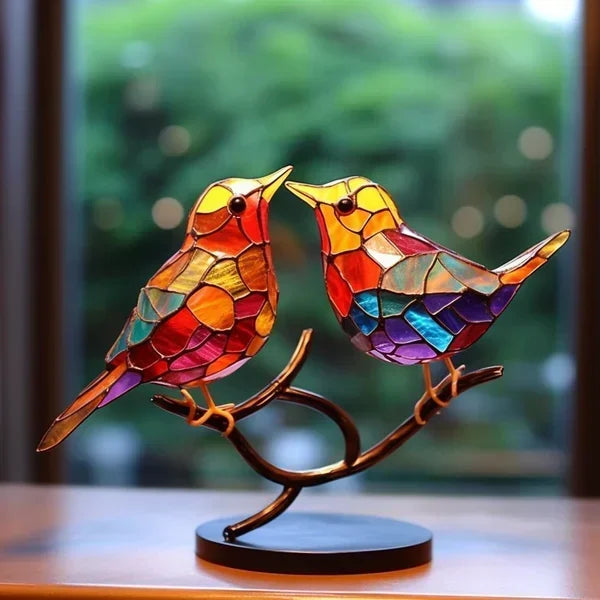 Luxury Bird Figurines in Coloured Glass - EleganBird
