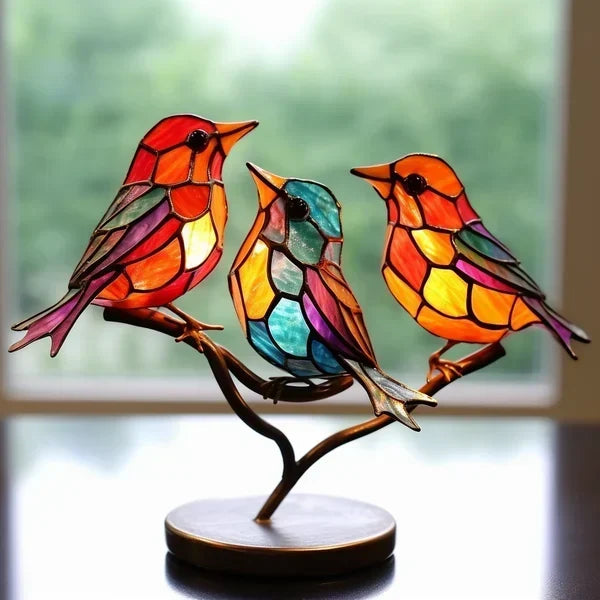 Luxury Bird Figurines in Coloured Glass - EleganBird