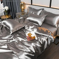 Luxury Plain Satin Duvet Cover - SilkSerenity