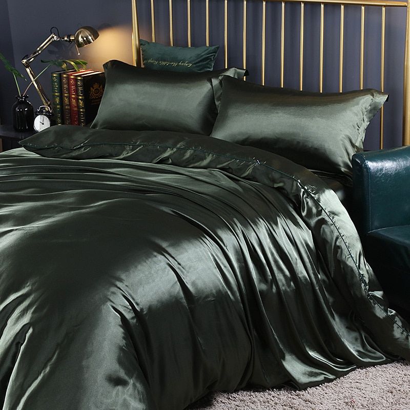 Luxury Silk/Satin Bedding Set (4-Piece) - SilkSleep