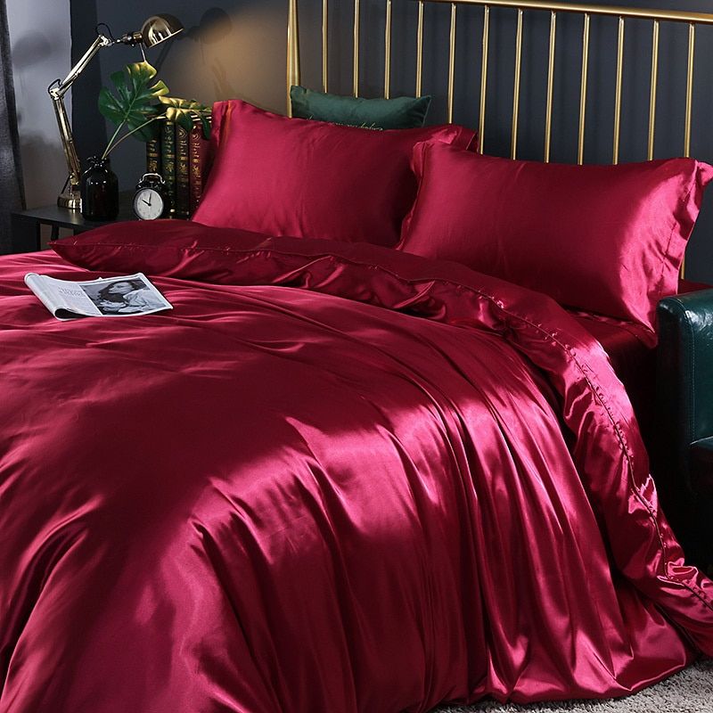 Luxury Silk/Satin Bedding Set (4-Piece) - SilkSleep