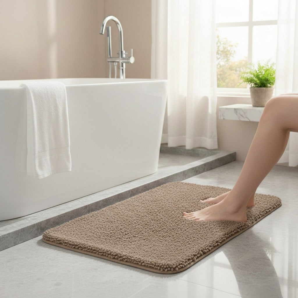 Luxury Thick Bath Mat with Non-Slip Backing