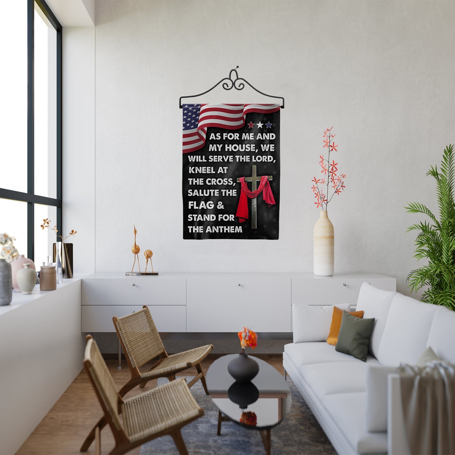 Flagwix Garden Flag Wall Hanger (Ideal for Flag/Banner with Width Smaller than 13")