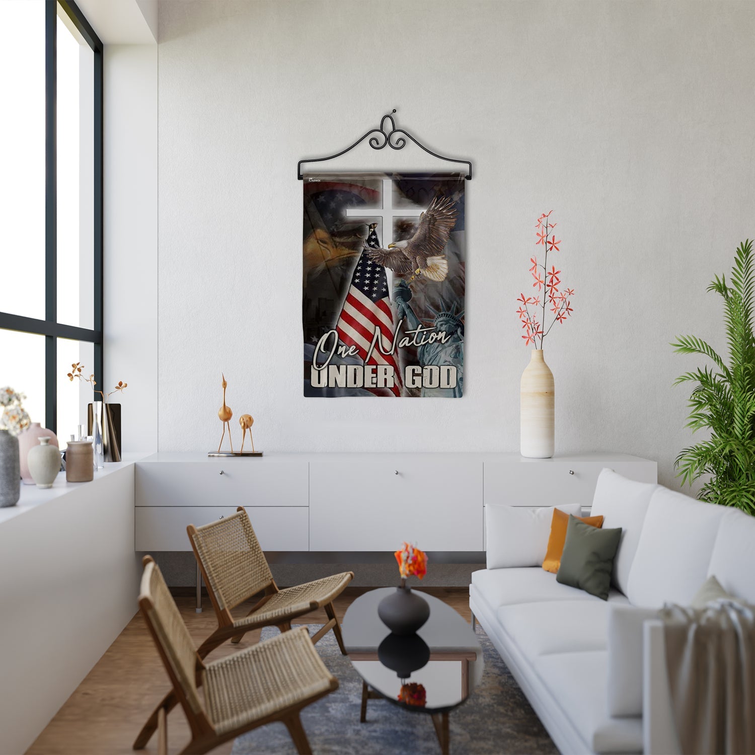 Flagwix Garden Flag Wall Hanger (Ideal for Flag/Banner with Width Smaller than 13")