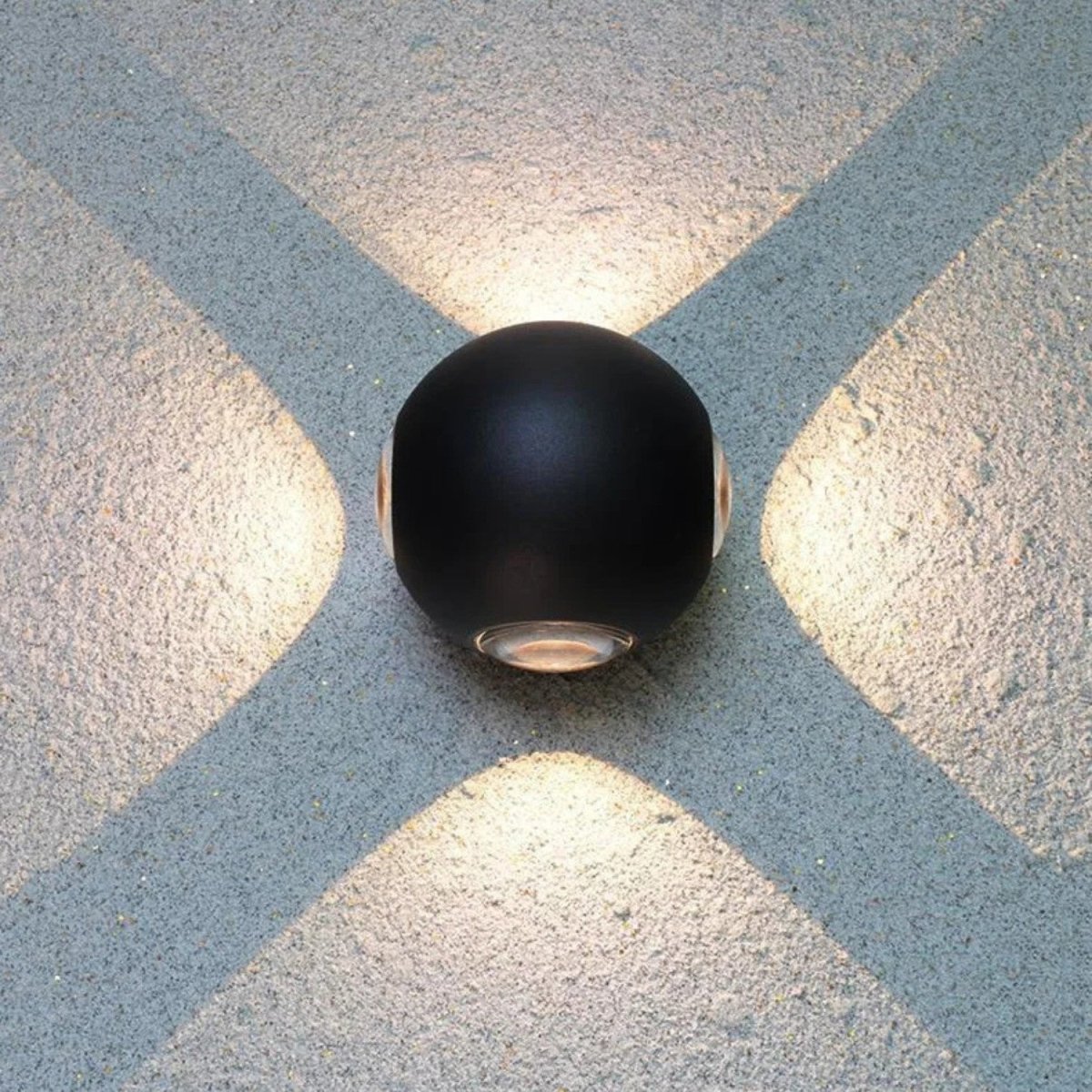 Matte Black Sculptural Beam Wall Light