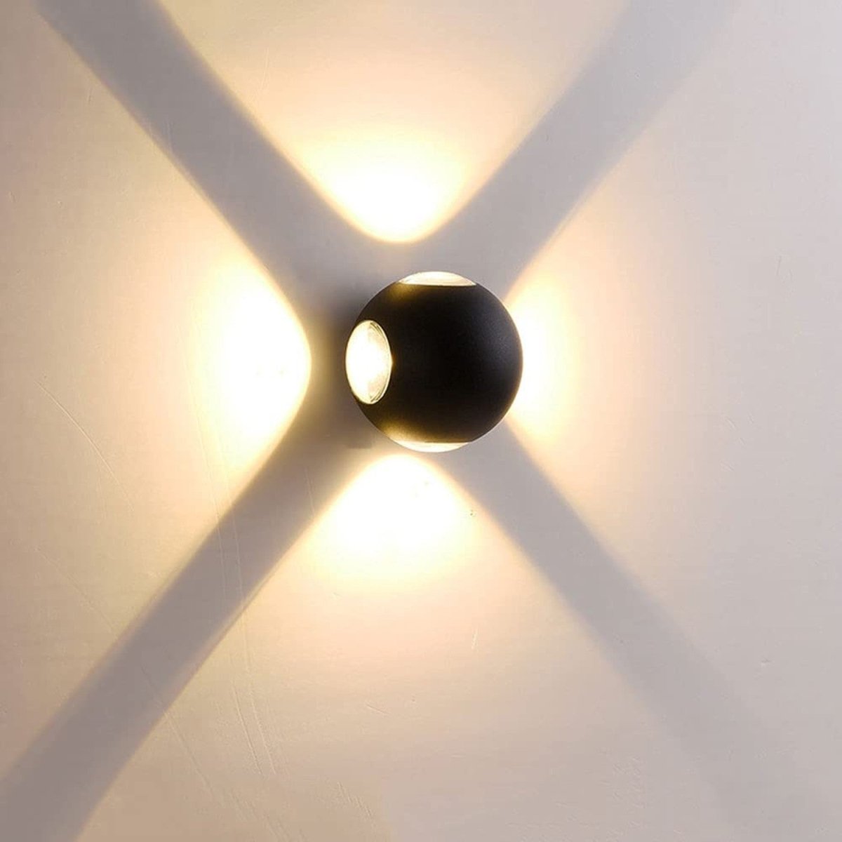 Matte Black Sculptural Beam Wall Light