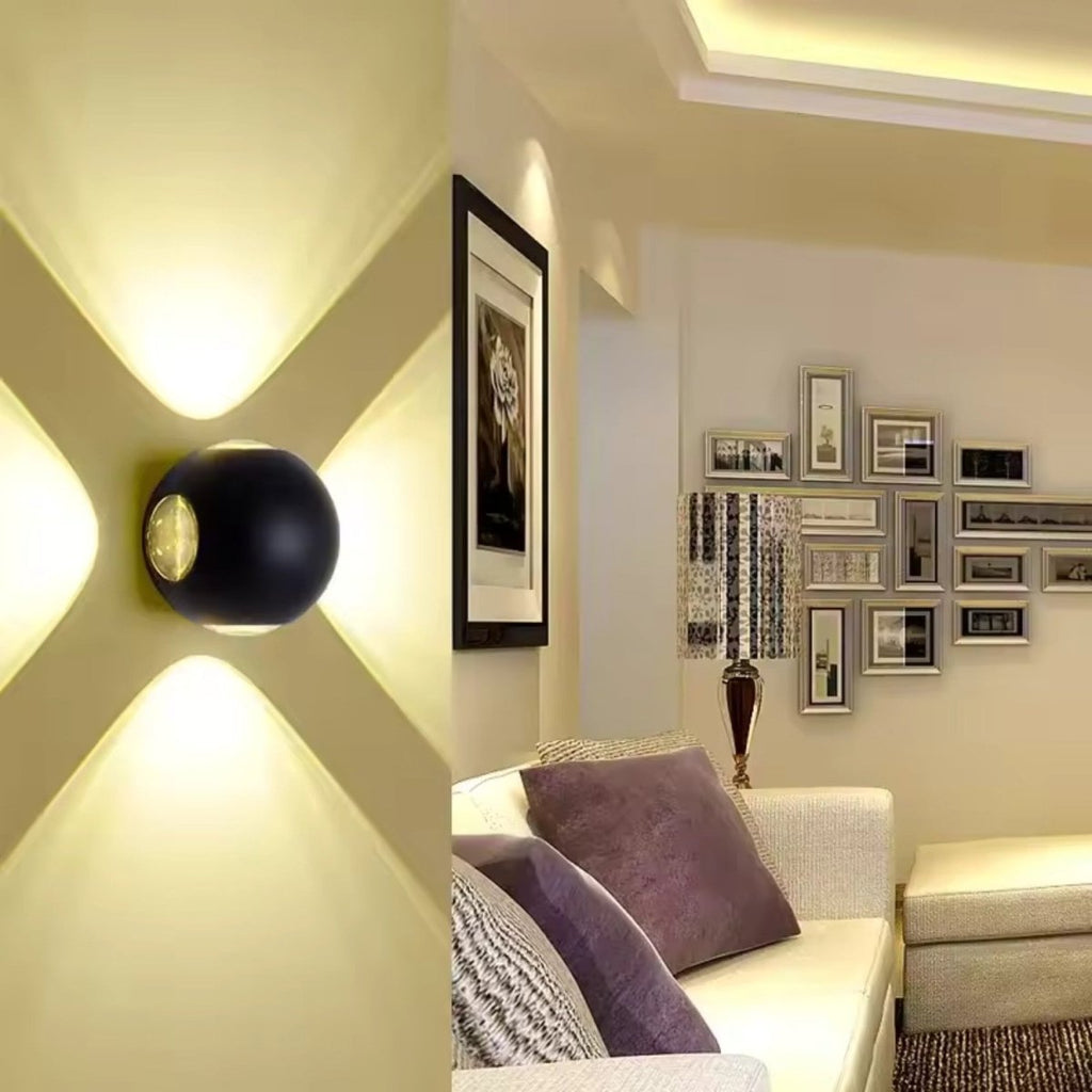 Matte Black Sculptural Beam Wall Light