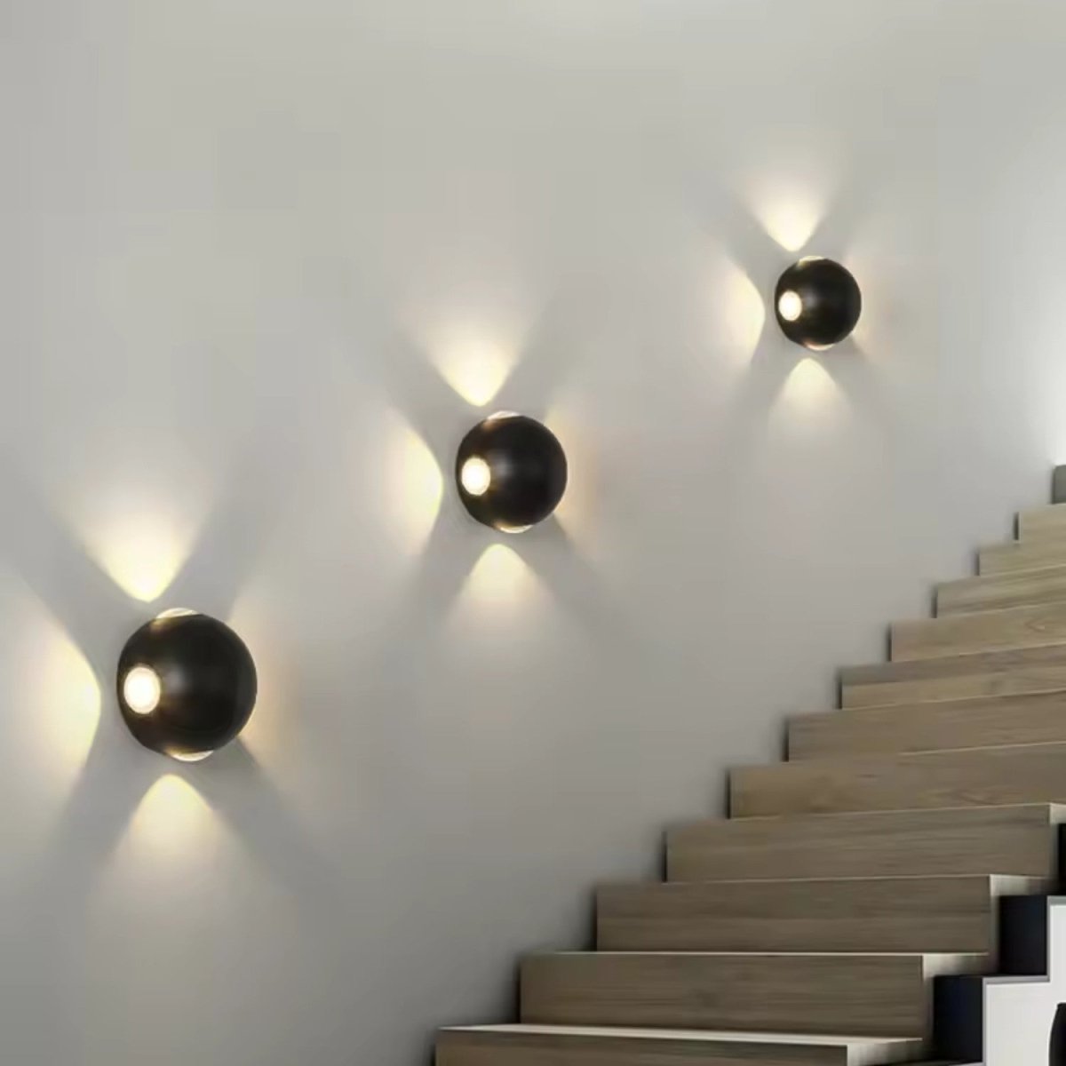 Matte Black Sculptural Beam Wall Light