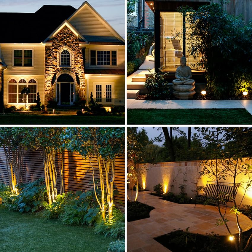 Solar Landscape Spotlight with 9-Color LED and Adjustable Head