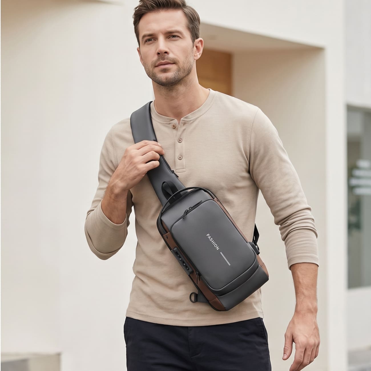 Stylish Anti-Theft Crossbody Bag - Nina