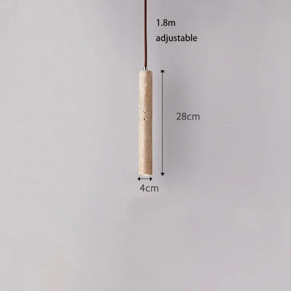 Minimalist Travertine Wabi-Sabi Style LED Chandelier - LumoLine