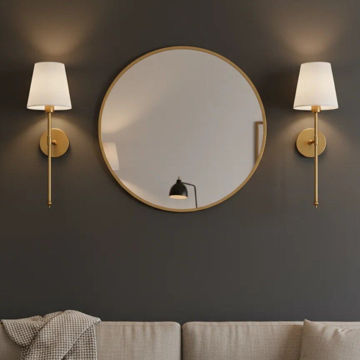 Modern Brass Wall Sconce Set (2 pcs)