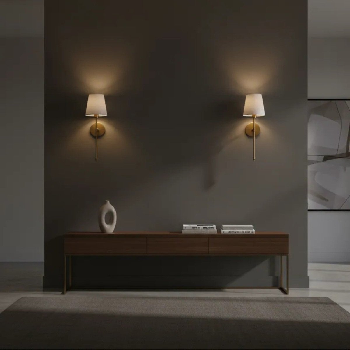 Modern Brass Wall Sconce Set (2 pcs)