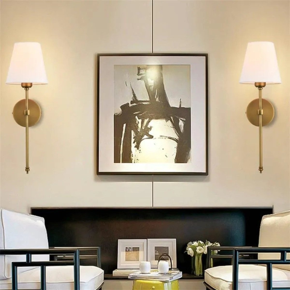 Modern Brass Wall Sconce Set (2 pcs)