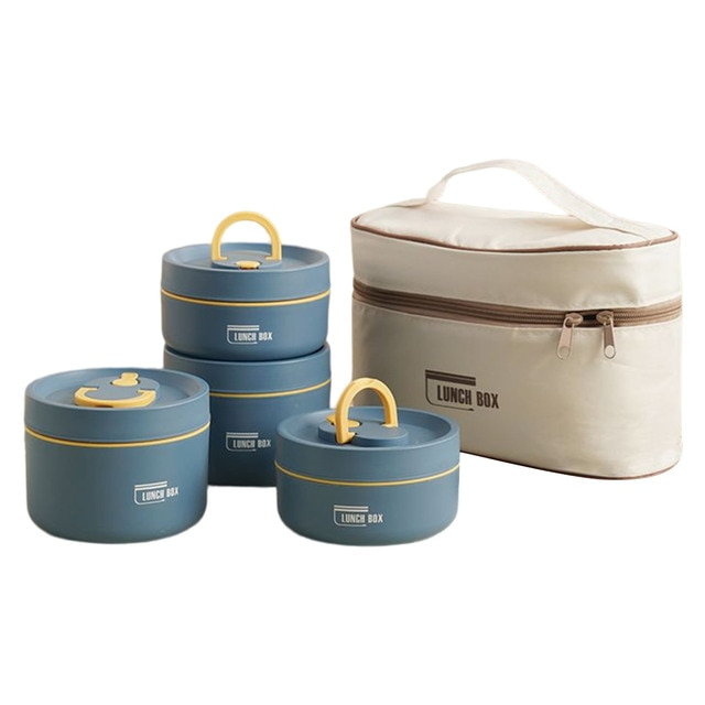 Multi-layer Insulated Lunch Box with FREE Carry Bag - ThermoBox