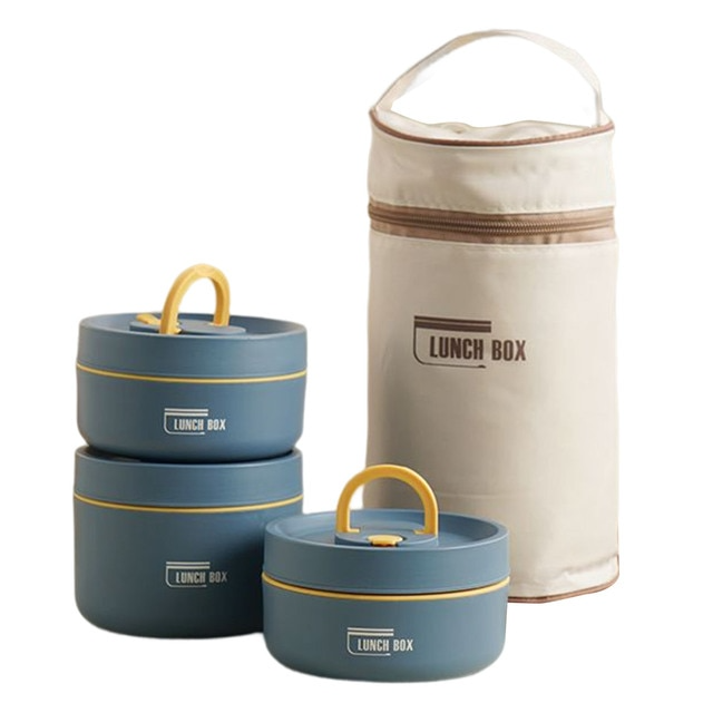 Multi-layer Insulated Lunch Box with FREE Carry Bag - ThermoBox