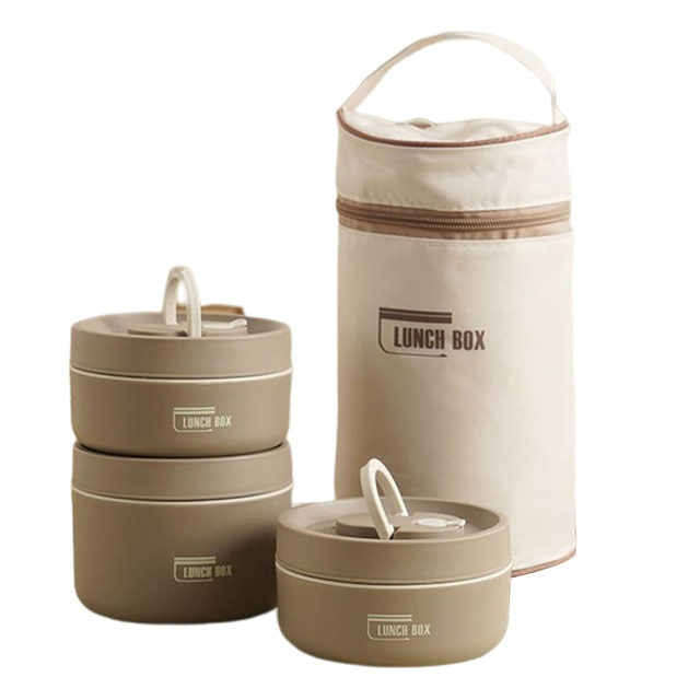 Multi-layer Insulated Lunch Box with FREE Carry Bag - ThermoBox