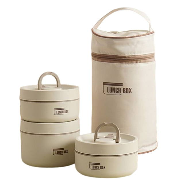 Multi-layer Insulated Lunch Box with FREE Carry Bag - ThermoBox