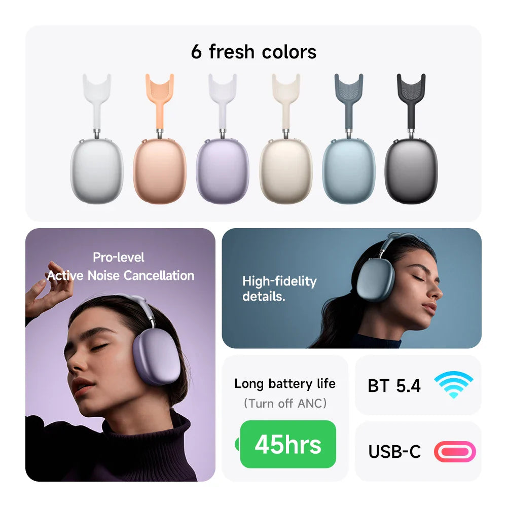 Wireless Noise-Cancelling Headphones – SonicWa